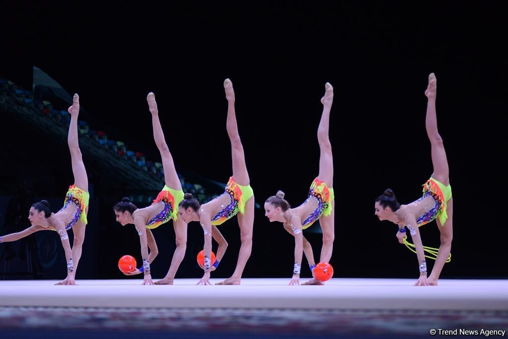 Bədii gimnastika üzrə Dünya Kuboku yarışlarında ən yaxşı məqamlar - ikinci gün (FOTO)