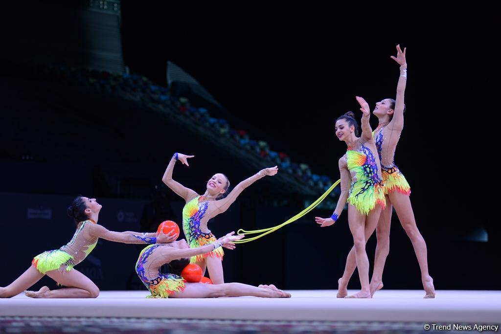 Bədii gimnastika üzrə Dünya Kuboku yarışlarında ən yaxşı məqamlar - ikinci gün (FOTO)