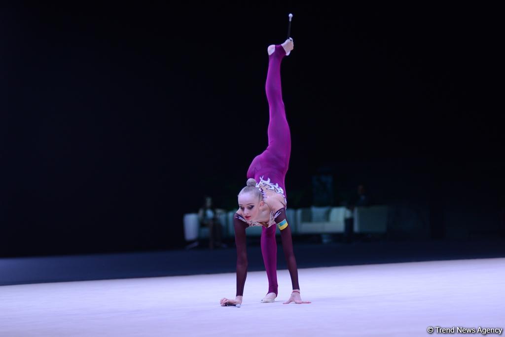 Bədii gimnastika üzrə Dünya Kuboku yarışlarında ən yaxşı məqamlar - ikinci gün (FOTO)