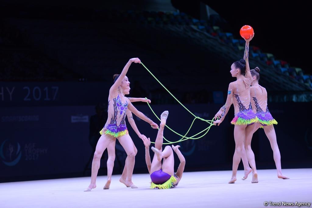 Bədii gimnastika üzrə Dünya Kuboku yarışlarında (FOTO)