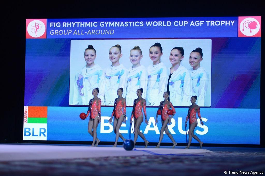 Bədii gimnastika üzrə Dünya Kuboku yarışlarında (FOTO)