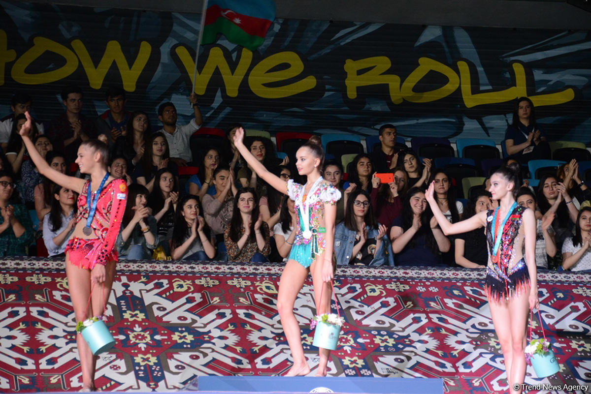 Bakıda bədii gimnastika üzrə Dünya Kubokunun fərdi çıxışlar üzrə qalibləri mükafatlandırılıb (FOTO)
