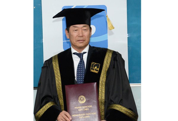 FIG prezidenti Azərbaycan Dövlət Bədən Tərbiyəsi və İdman Akademiyasının “Fəxri doktor”u olub (FOTO)