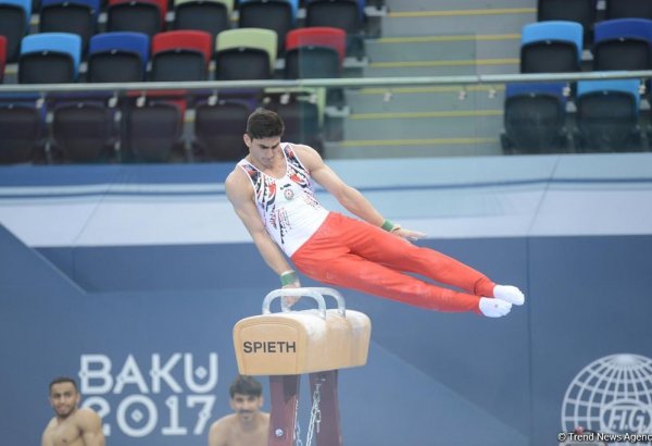 Bakı-2017: İdman gimnastlarının podium məşqləri (FOTOREPORTAJ)