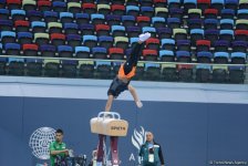 Bakı-2017: İdman gimnastlarının podium məşqləri (FOTOREPORTAJ)