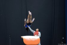 Bakı-2017: Milli Gimnastika Arenasında idman gimnastlarının podium məşqləri başlayıb (FOTO)