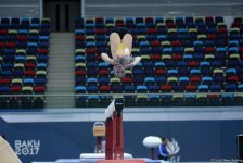 Bakı-2017: Milli Gimnastika Arenasında idman gimnastlarının podium məşqləri başlayıb (FOTO)