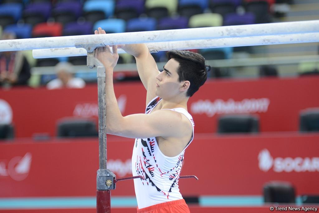 Bakı-2017: İdman gimnastlarının podium məşqləri (FOTOREPORTAJ)