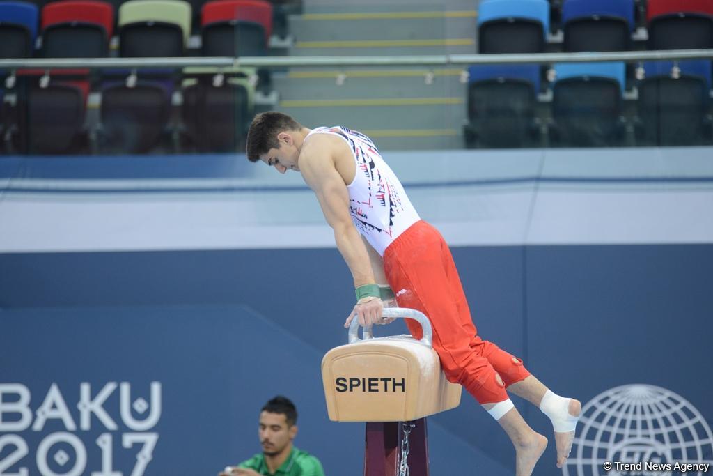 Bakı-2017: İdman gimnastlarının podium məşqləri (FOTOREPORTAJ)