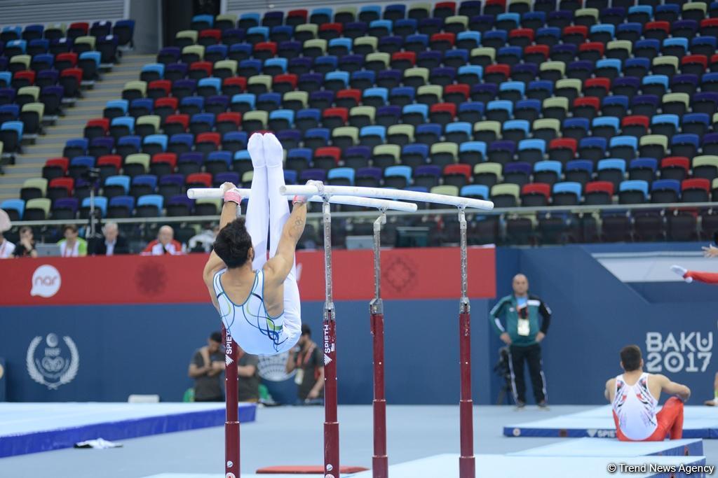 Bakı-2017: İdman gimnastlarının podium məşqləri (FOTOREPORTAJ)