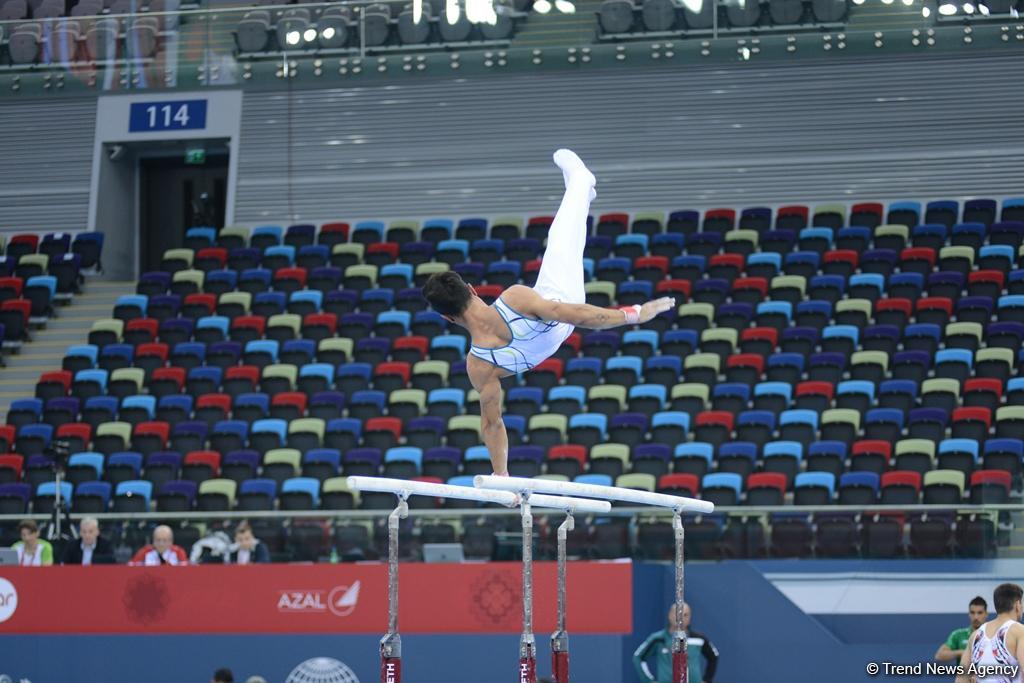 Bakı-2017: İdman gimnastlarının podium məşqləri (FOTOREPORTAJ)
