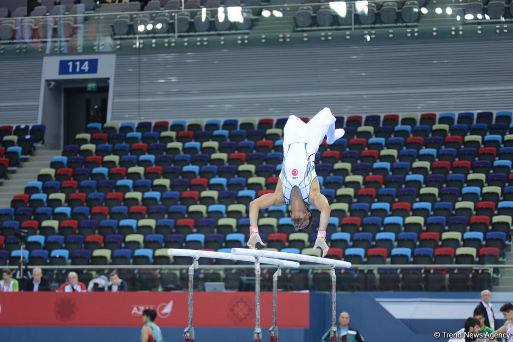Bakı-2017: İdman gimnastlarının podium məşqləri (FOTOREPORTAJ)