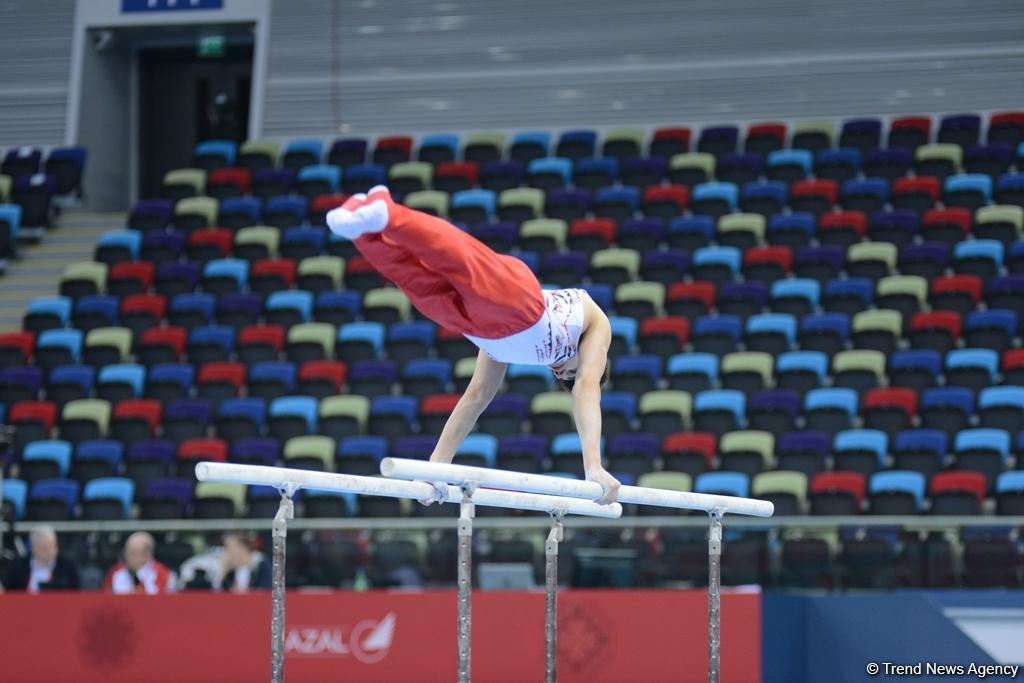 Bakı-2017: İdman gimnastlarının podium məşqləri (FOTOREPORTAJ)