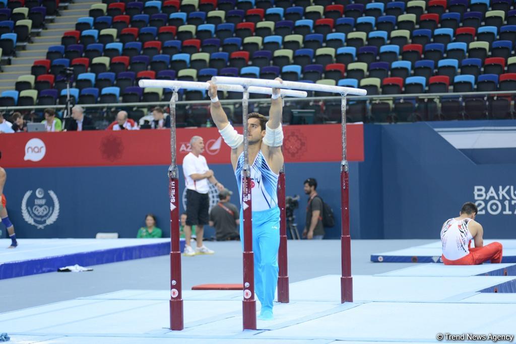 Bakı-2017: İdman gimnastlarının podium məşqləri (FOTOREPORTAJ)