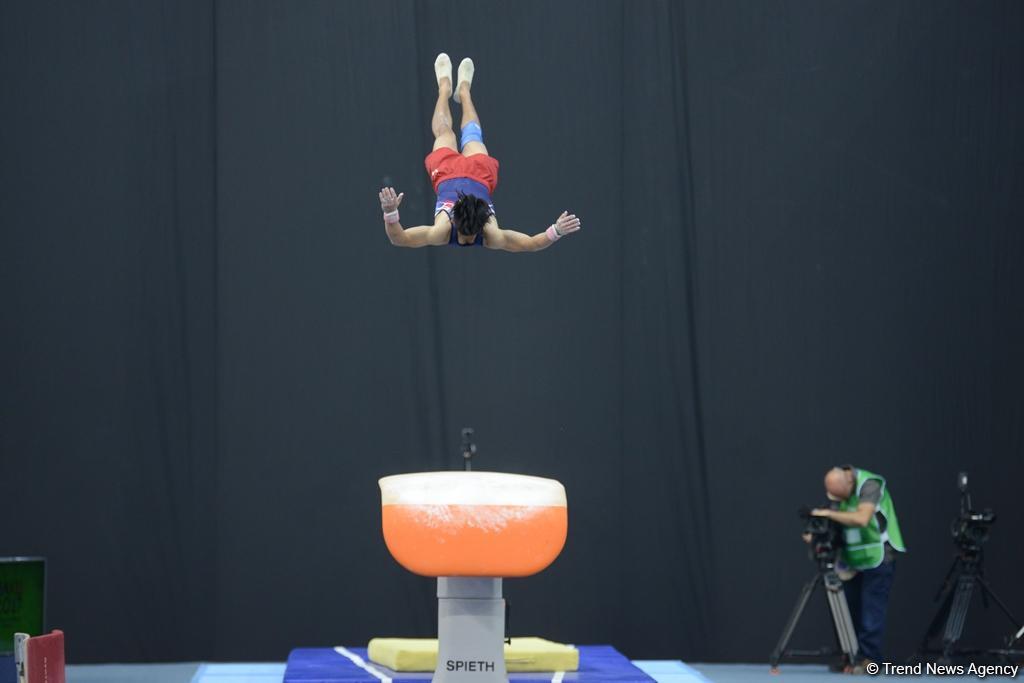 Bakı-2017: İdman gimnastlarının podium məşqləri (FOTOREPORTAJ)