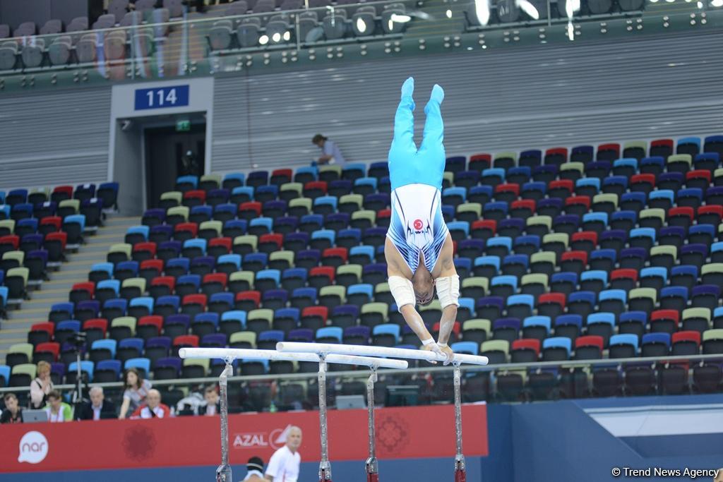 Bakı-2017: İdman gimnastlarının podium məşqləri (FOTOREPORTAJ)