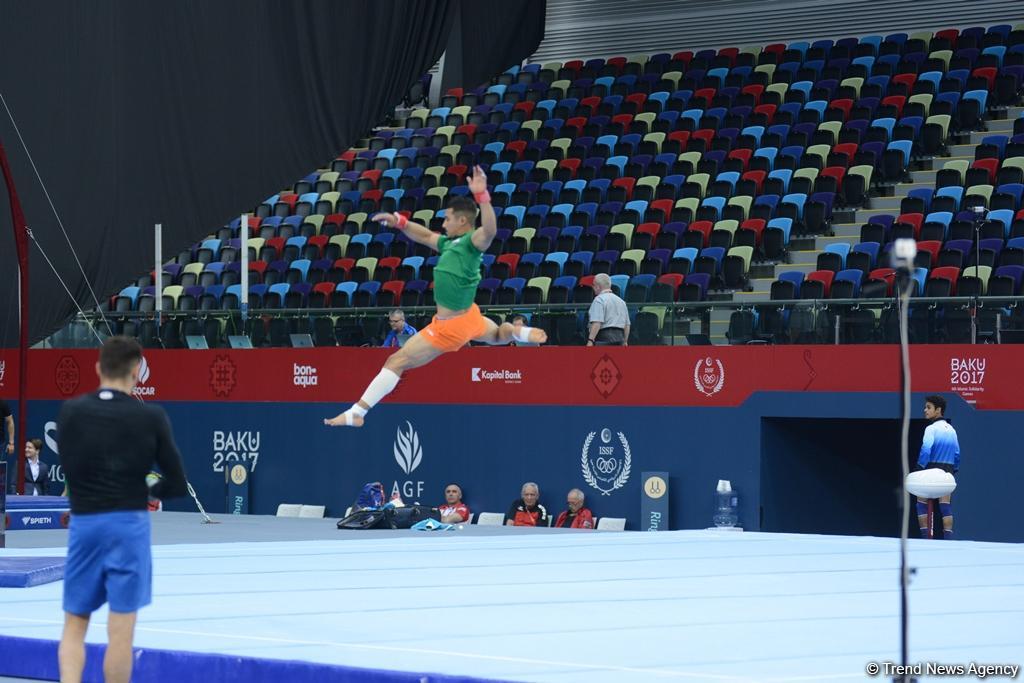 Bakı-2017: İdman gimnastlarının podium məşqləri (FOTOREPORTAJ)