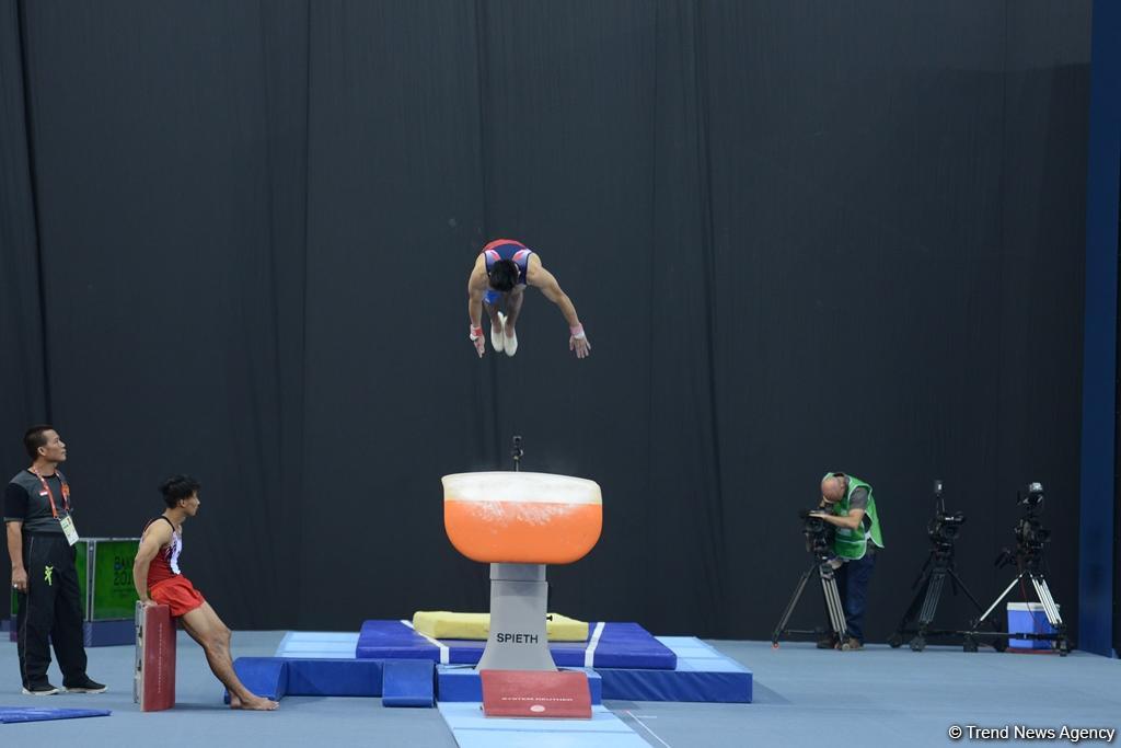 Bakı-2017: İdman gimnastlarının podium məşqləri (FOTOREPORTAJ)