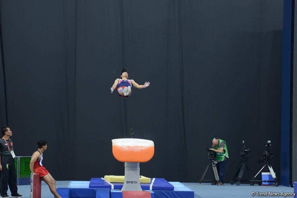 Bakı-2017: İdman gimnastlarının podium məşqləri (FOTOREPORTAJ)
