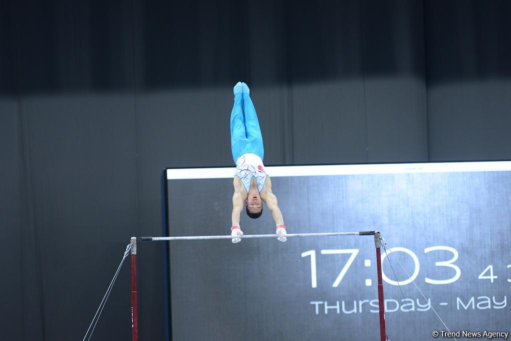 Bakı-2017: İdman gimnastlarının podium məşqləri (FOTOREPORTAJ)