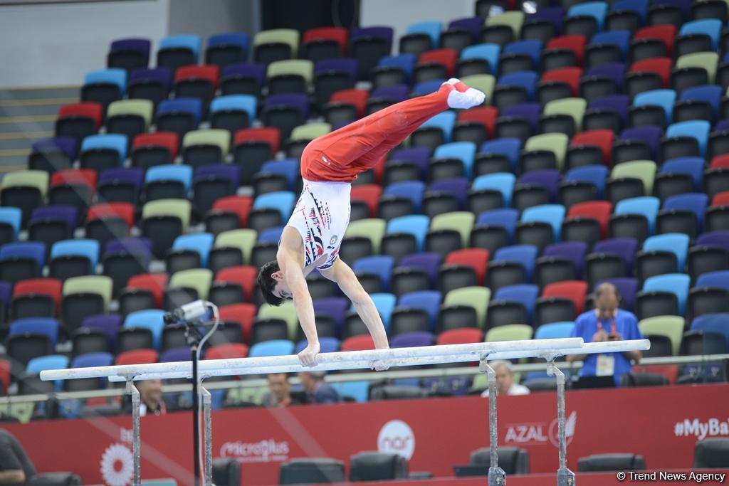 Bakı-2017: İdman gimnastlarının podium məşqləri (FOTOREPORTAJ)