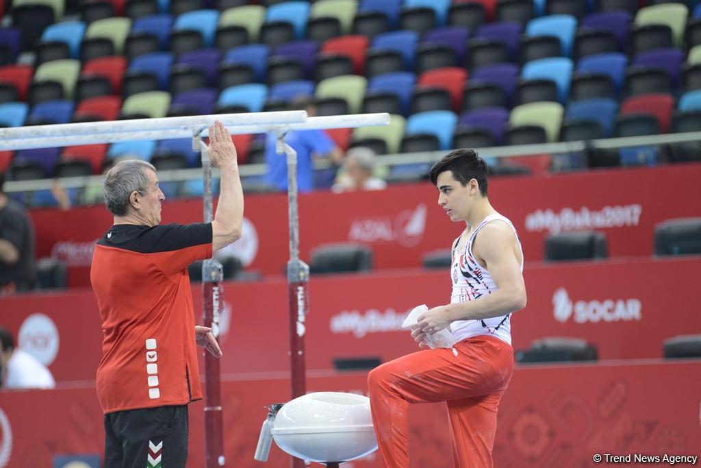 Bakı-2017: İdman gimnastlarının podium məşqləri (FOTOREPORTAJ)