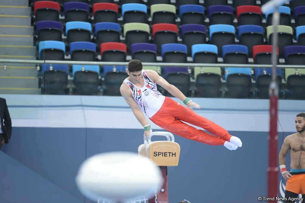 Bakı-2017: İdman gimnastlarının podium məşqləri (FOTOREPORTAJ)