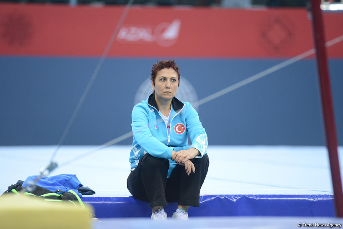 Bakı-2017: Milli Gimnastika Arenasında idman gimnastlarının podium məşqləri başlayıb (FOTO)