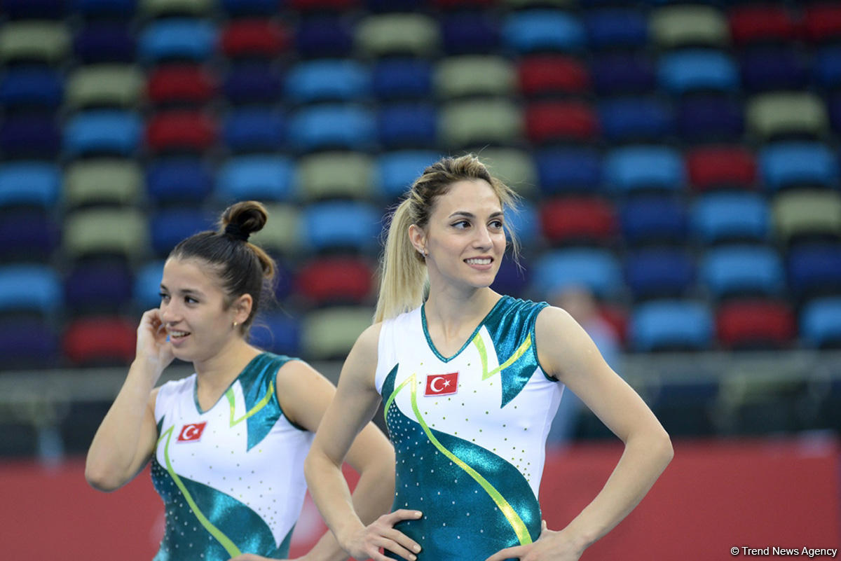 Bakı-2017: Milli Gimnastika Arenasında idman gimnastlarının podium məşqləri başlayıb (FOTO)