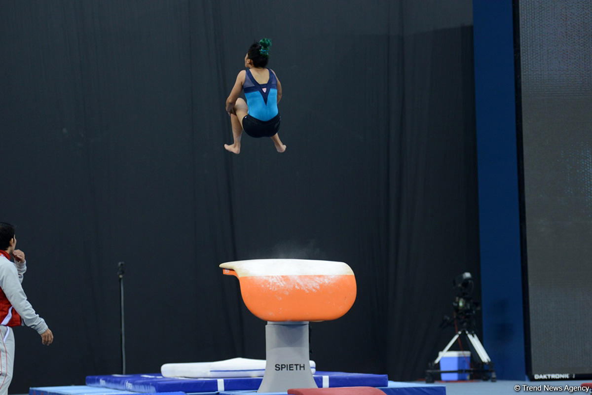 Bakı-2017: Milli Gimnastika Arenasında idman gimnastlarının podium məşqləri başlayıb (FOTO)