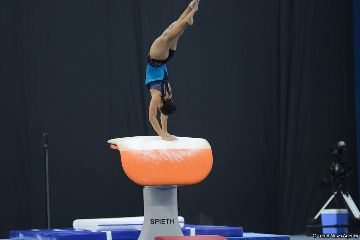 Bakı-2017: Milli Gimnastika Arenasında idman gimnastlarının podium məşqləri başlayıb (FOTO)