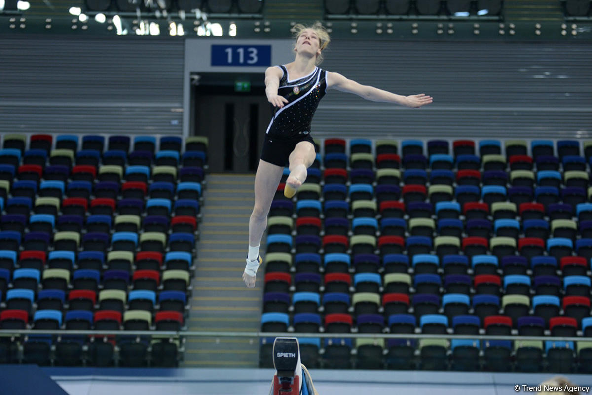 Bakı-2017: Milli Gimnastika Arenasında idman gimnastlarının podium məşqləri başlayıb (FOTO)