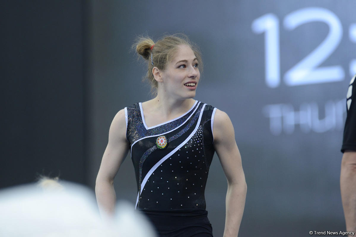 Bakı-2017: Milli Gimnastika Arenasında idman gimnastlarının podium məşqləri başlayıb (FOTO)