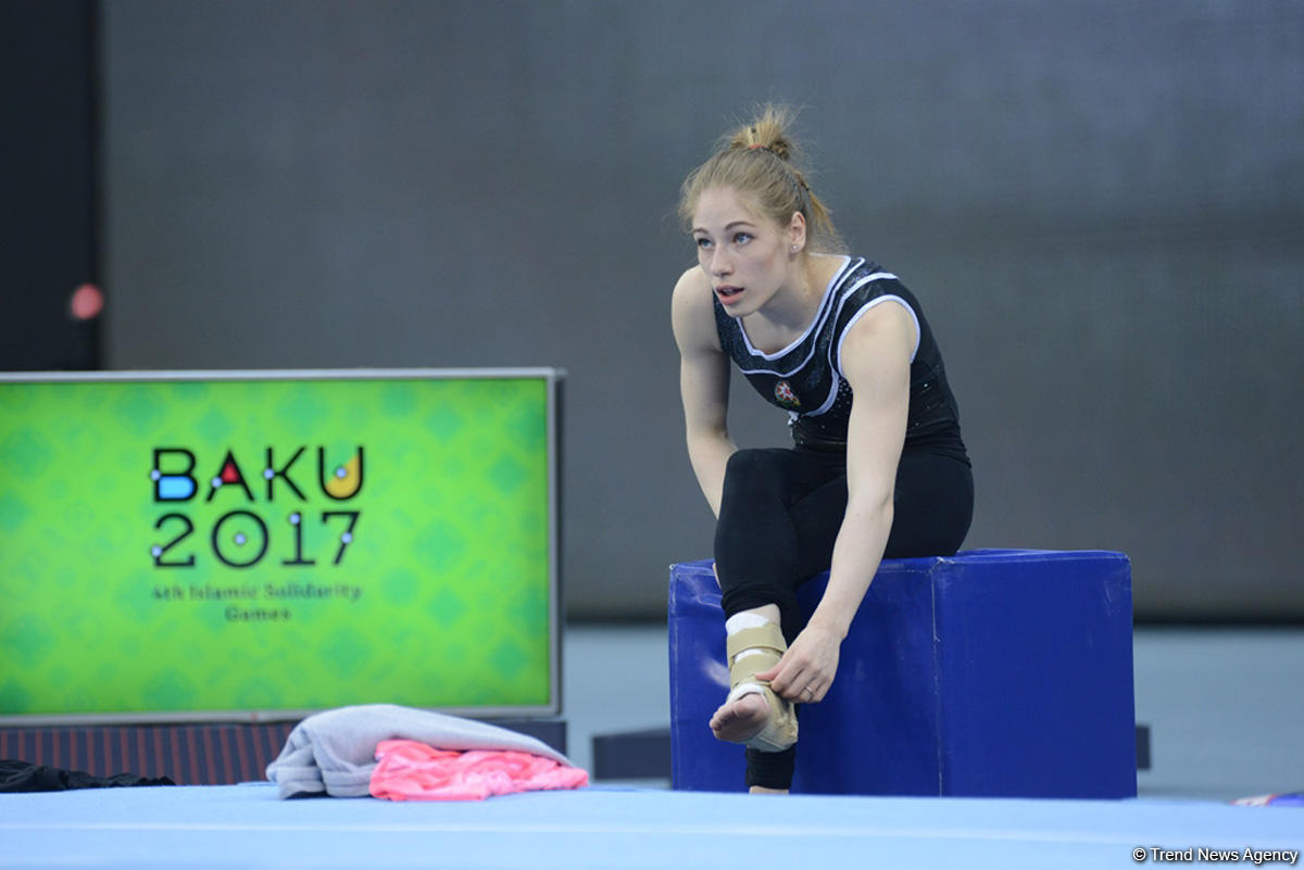 Bakı-2017: Milli Gimnastika Arenasında idman gimnastlarının podium məşqləri başlayıb (FOTO)