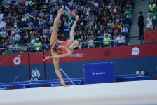 İslamiadada bədii gimnastika üzrə yarışların ikinci günü FOTOLARDA 