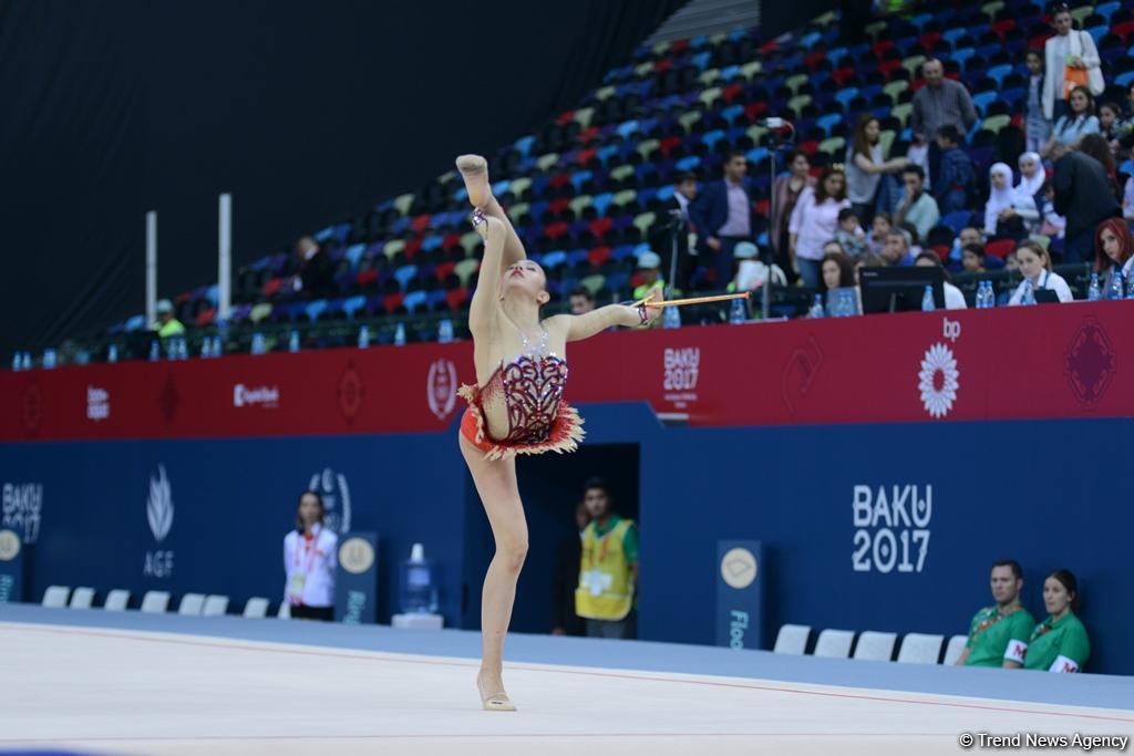 Bakı-2017: Bədii gimnastika yarışlarının ikinci günü başladı (FOTO)