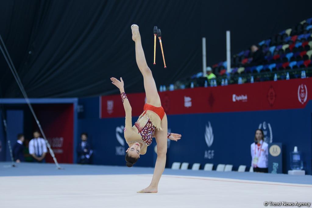 Bakı-2017: Bədii gimnastika yarışlarının ikinci günü başladı (FOTO)