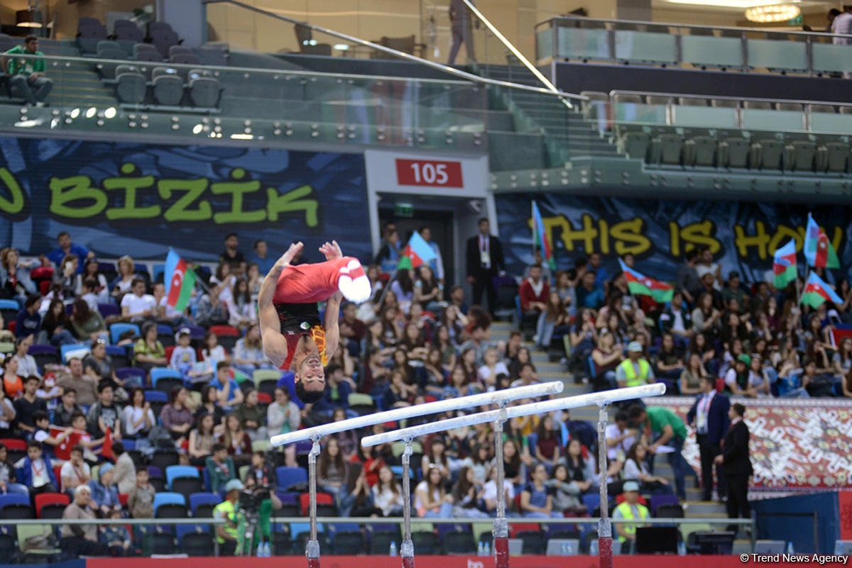 İslamiada çərçivəsində idman gimnastikası üzrə yarışlar keçirilir (FOTO)