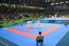 IV İslam Həmrəyliyi Oyunları çərçivəsində karate üzrə yarışlar keçirilir (FOTOREPORTAJ)