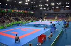IV İslam Həmrəyliyi Oyunları çərçivəsində karate üzrə yarışlar keçirilir (FOTOREPORTAJ)