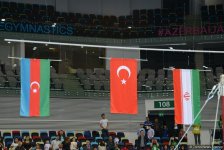 Bakı-2017: İdman gimnastikası yarışlarında qalib komandalar mükafatlandırılıb (FOTO)