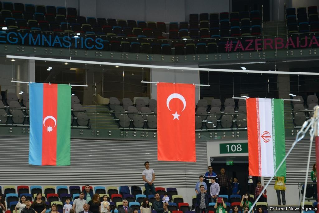 Bakı-2017: İdman gimnastikası yarışlarında qalib komandalar mükafatlandırılıb (FOTO)