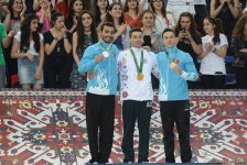 Bakı-2017: İdman gimnastikası üzrə fərdi yarışların qalibləri mükafatlandırılıb (FOTO)