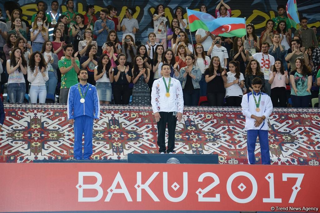 Bakı-2017: İdman gimnastikası üzrə fərdi yarışların qalibləri mükafatlandırılıb (FOTO)