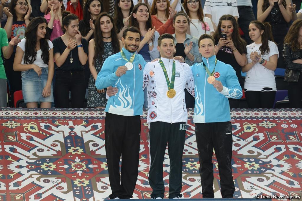 Bakı-2017: İdman gimnastikası üzrə fərdi yarışların qalibləri mükafatlandırılıb (FOTO)