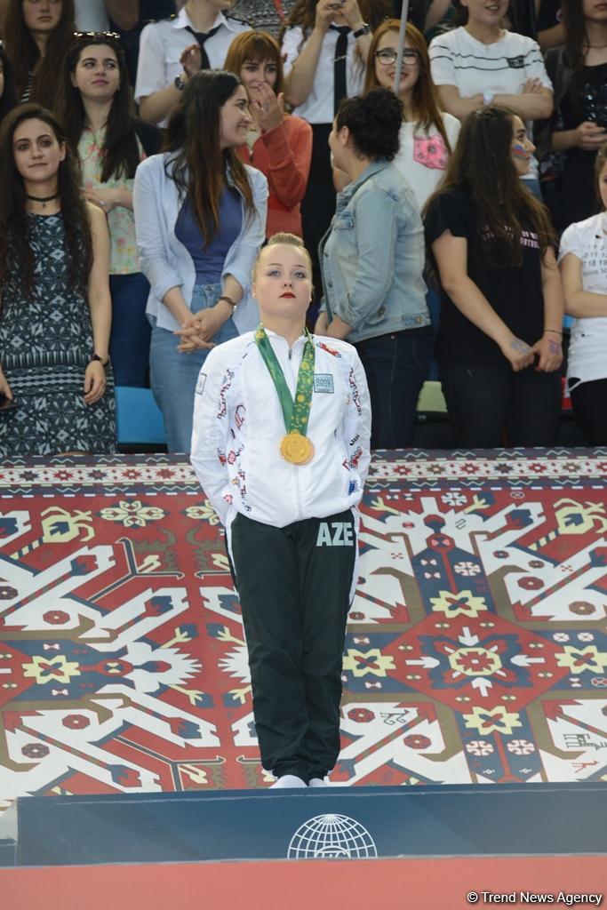 Bakı-2017: İdman gimnastikası üzrə fərdi yarışların qalibləri mükafatlandırılıb (FOTO)