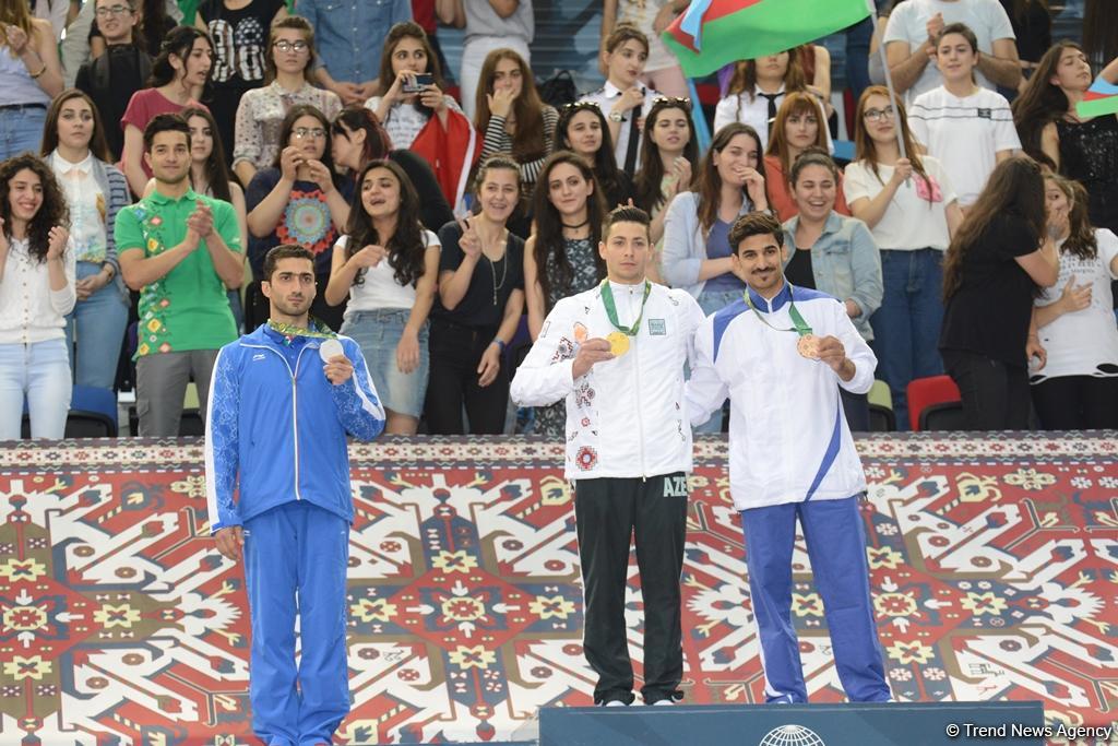 Bakı-2017: İdman gimnastikası üzrə fərdi yarışların qalibləri mükafatlandırılıb (FOTO)