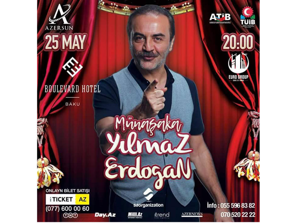 Yılmaz Erdoğan Bakıda "Münaşaka" adlanan "stand up" şousunu təqdim edəcək