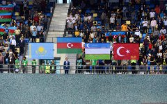 Birinci vitse-prezident Mehriban Əliyeva İslamiadada güləşçilərin mükafatlandırma mərasimlərində iştirak edib (FOTO, VİDEO) (YENİLƏNİB)