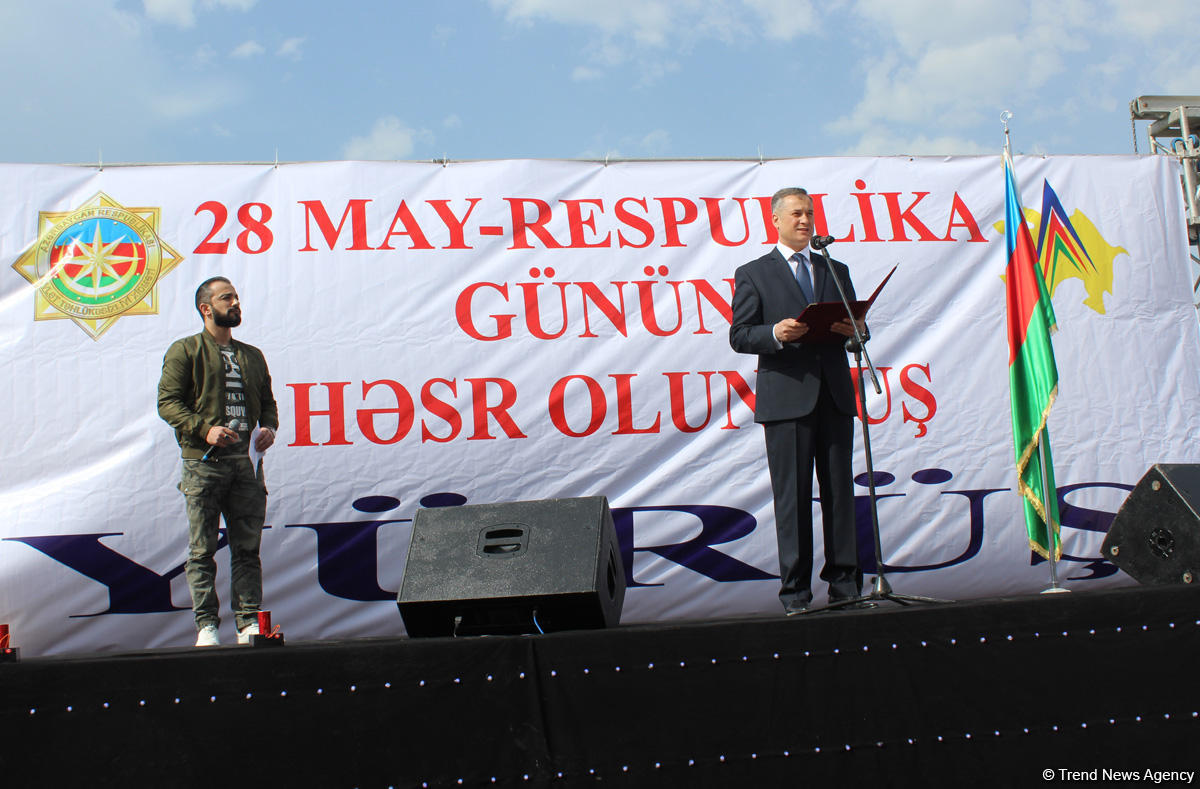 28 May - Respublika Günü münasibətilə yürüş keçirilib (FOTO)